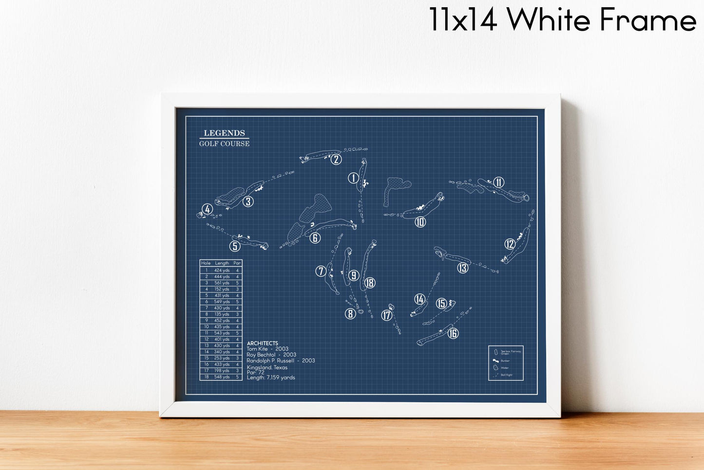 Legends Golf Course Blueprint (Print)
