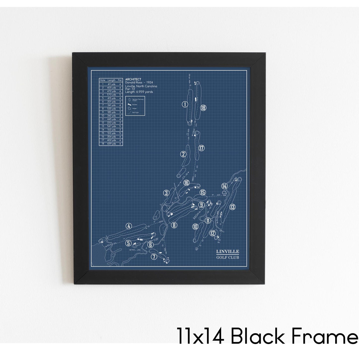 Linville Golf Club Blueprint (Print)