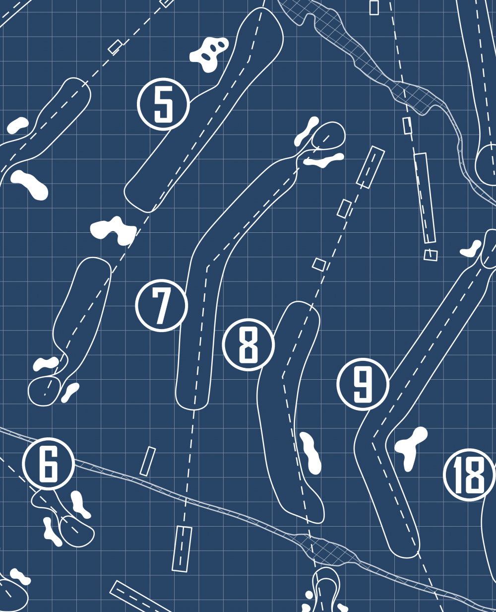 Medford Village Country Club Blueprint (Print)