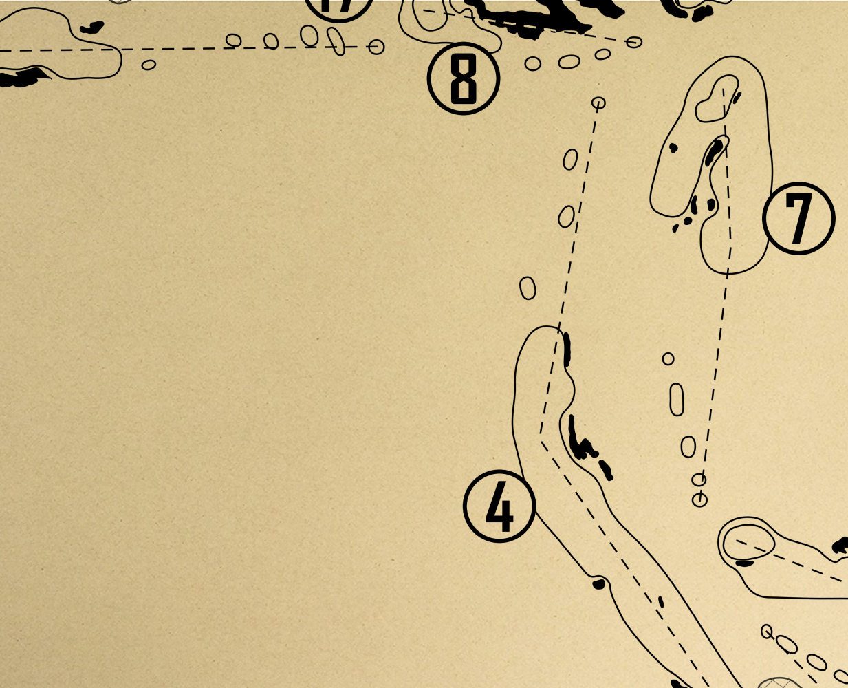 Mickelson National Golf Club Outline (Print)