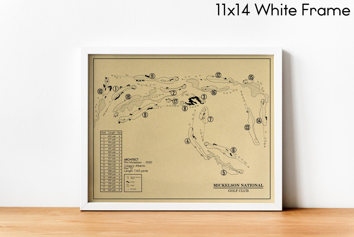 Mickelson National Golf Club Outline (Print)