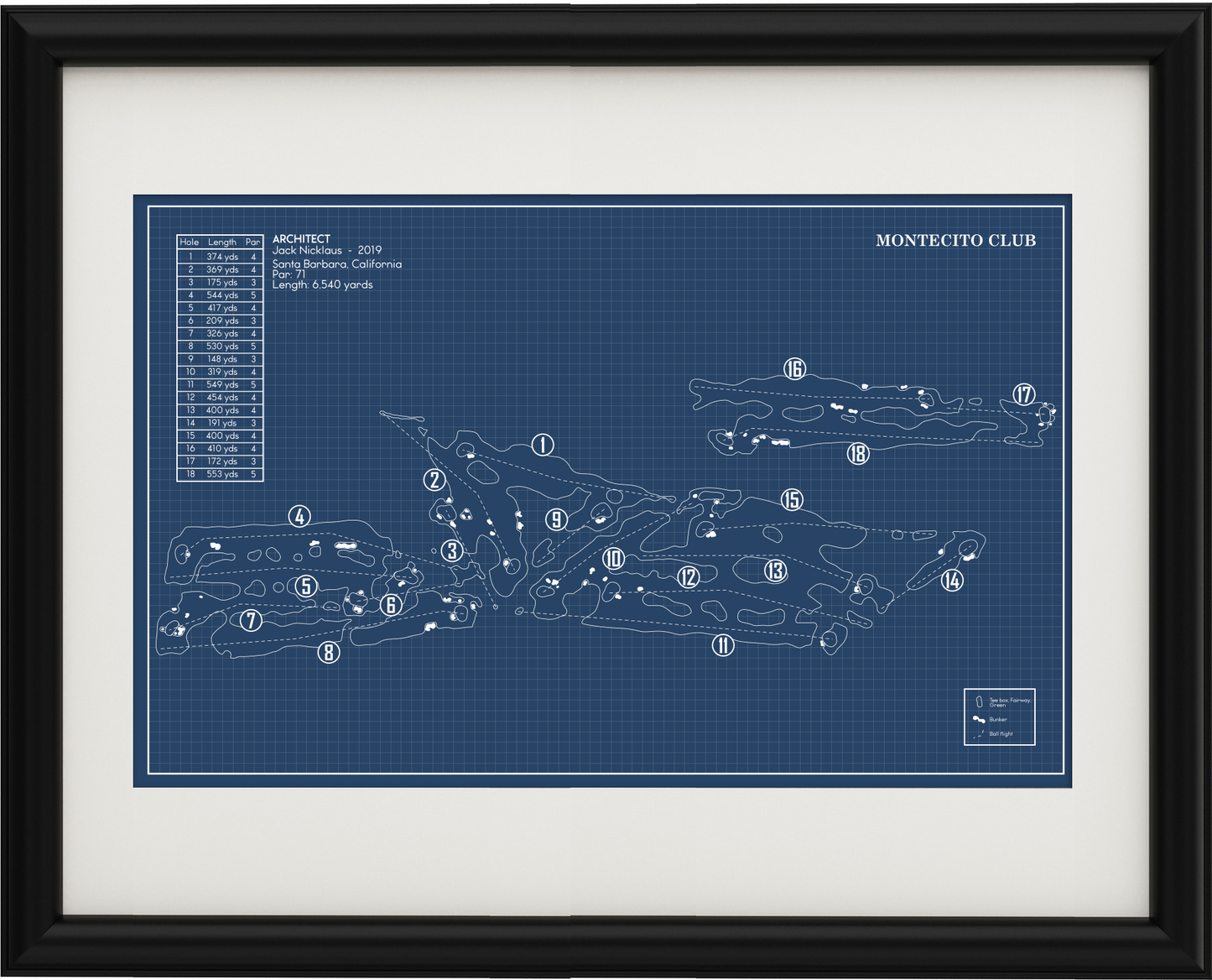 The Montecito Club Blueprint (Print)