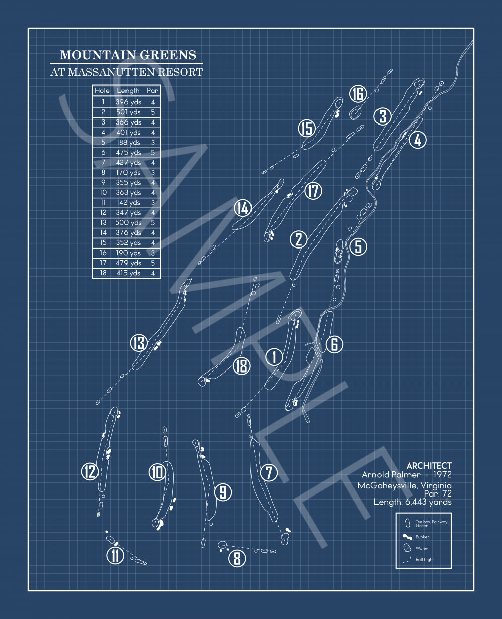Mountain Greens at Massanutten Resort Blueprint (Print)