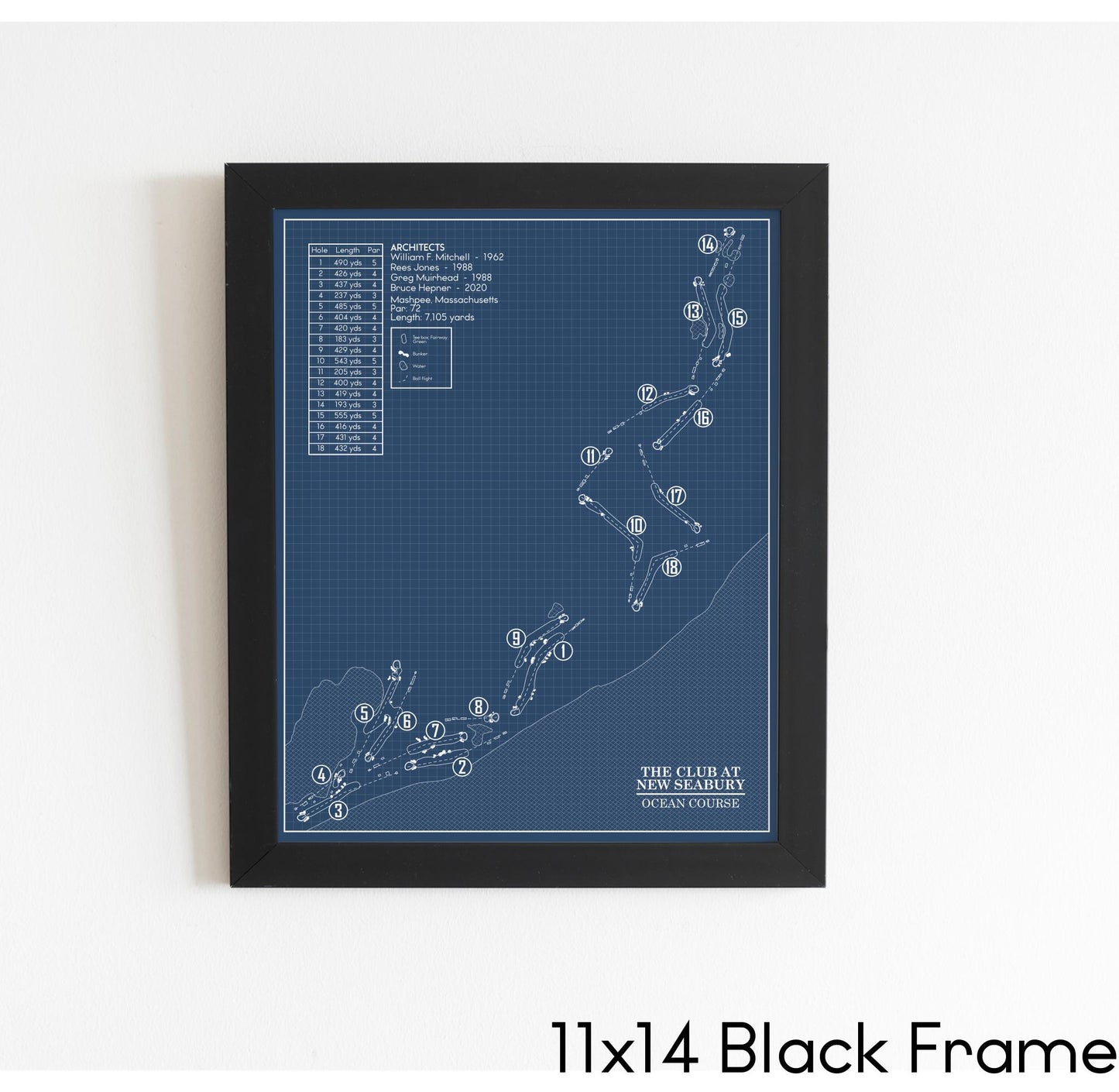 The Club at New Seabury Ocean Course Blueprint (Print)