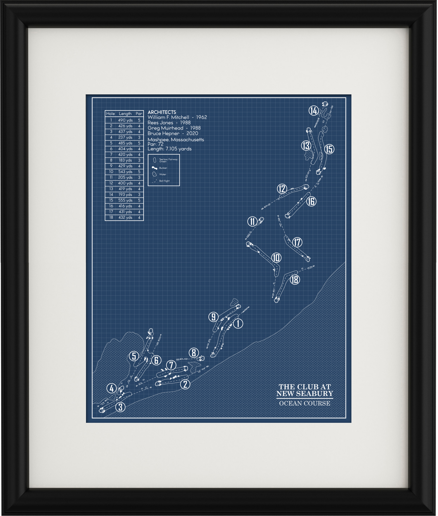 The Club at New Seabury Ocean Course Blueprint (Print)