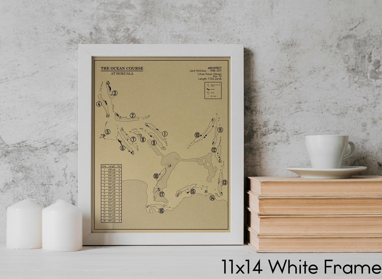 The Ocean Course at Hokuala Outline (Print)