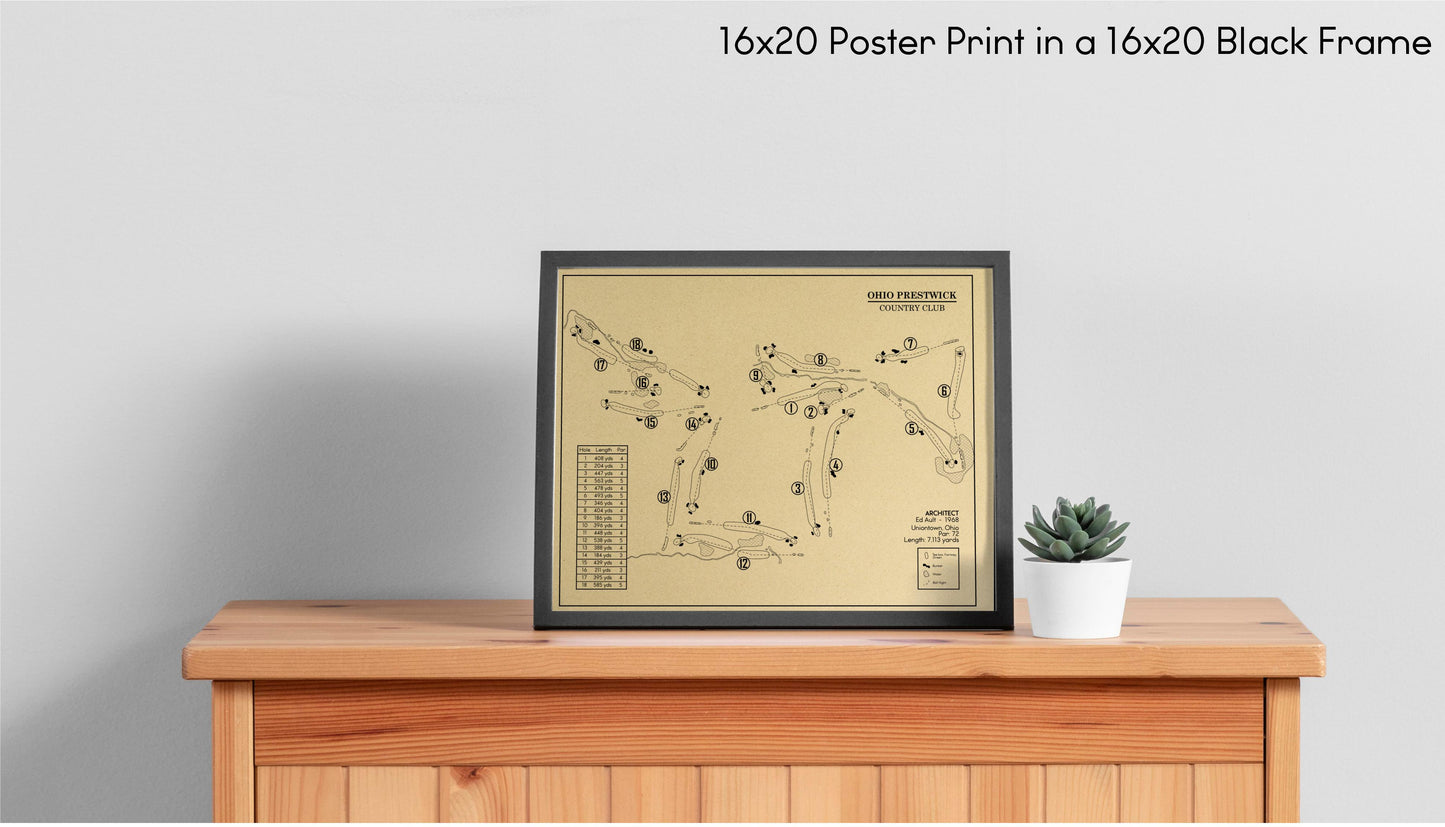 Ohio Prestwick Country Club Outline (Print)