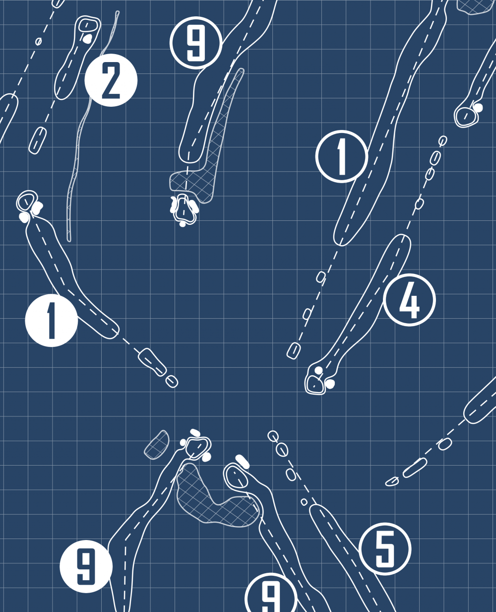Panorama Golf Club Blueprint (Print)