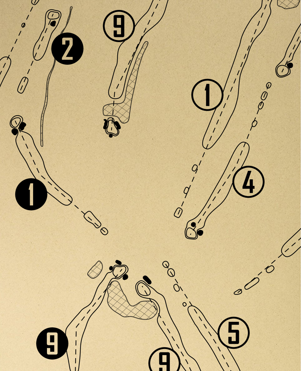 Panorama Golf Club Outline (Print)
