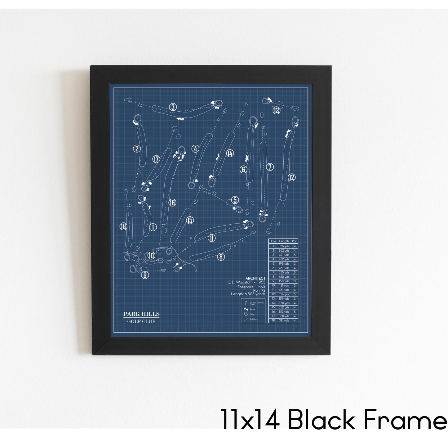 Park Hills Golf Club Blueprint (Print)
