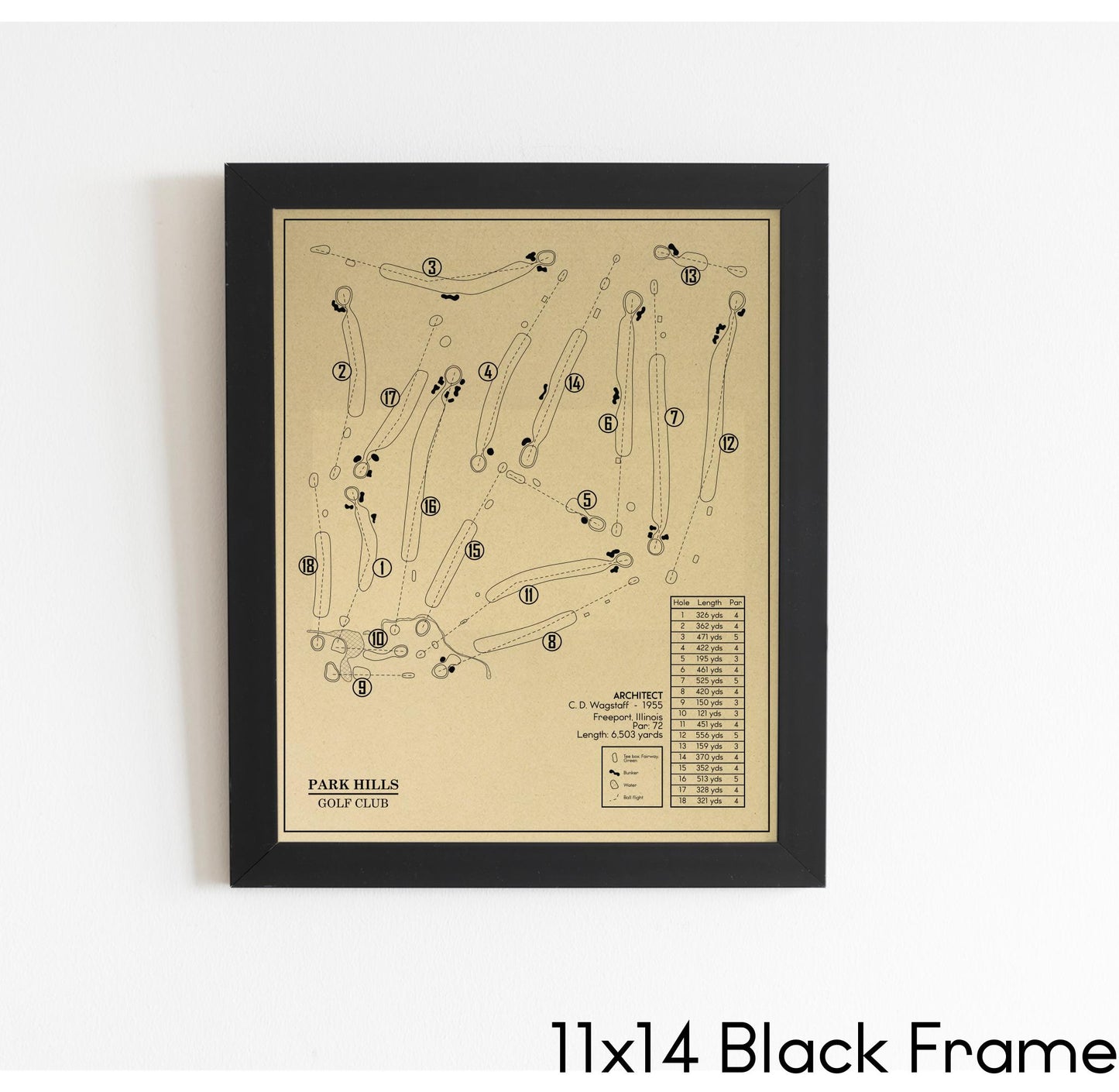 Park Hills Golf Club Outline (Print)