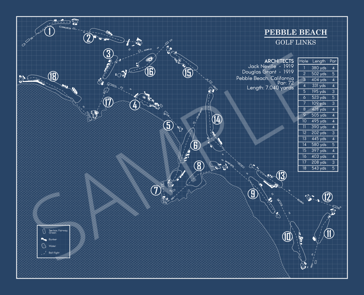 Pebble Blueprint (Print)