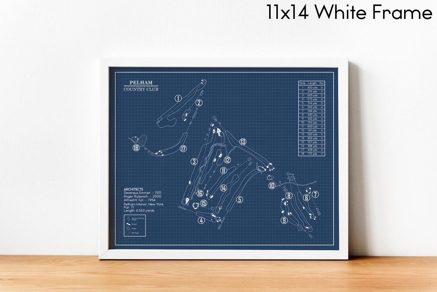 Pelham Country Club Blueprint (Print)
