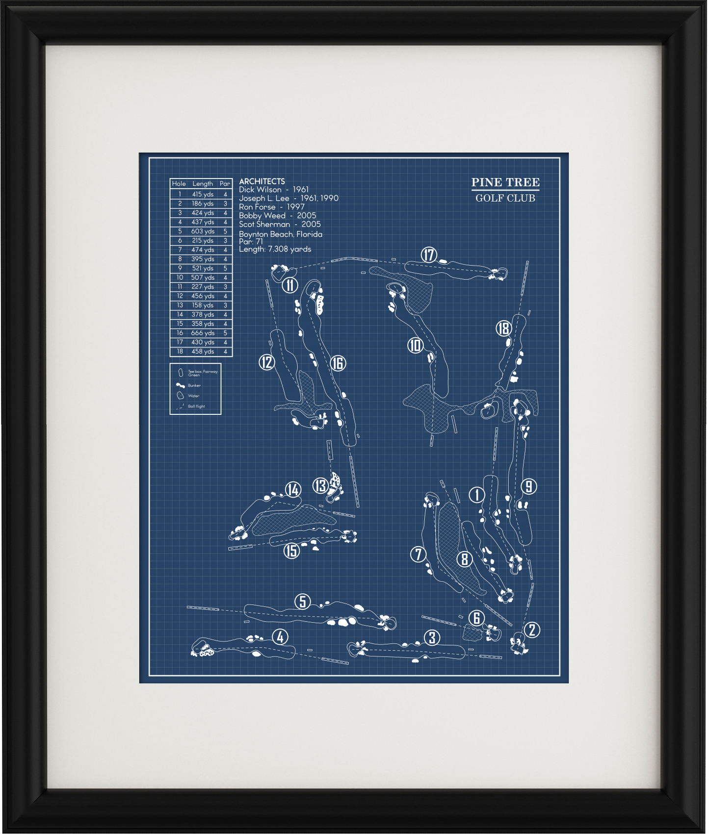 Pine Tree Golf Club Blueprint (Print)