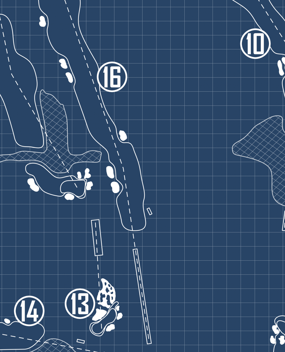 Pine Tree Golf Club Blueprint (Print)