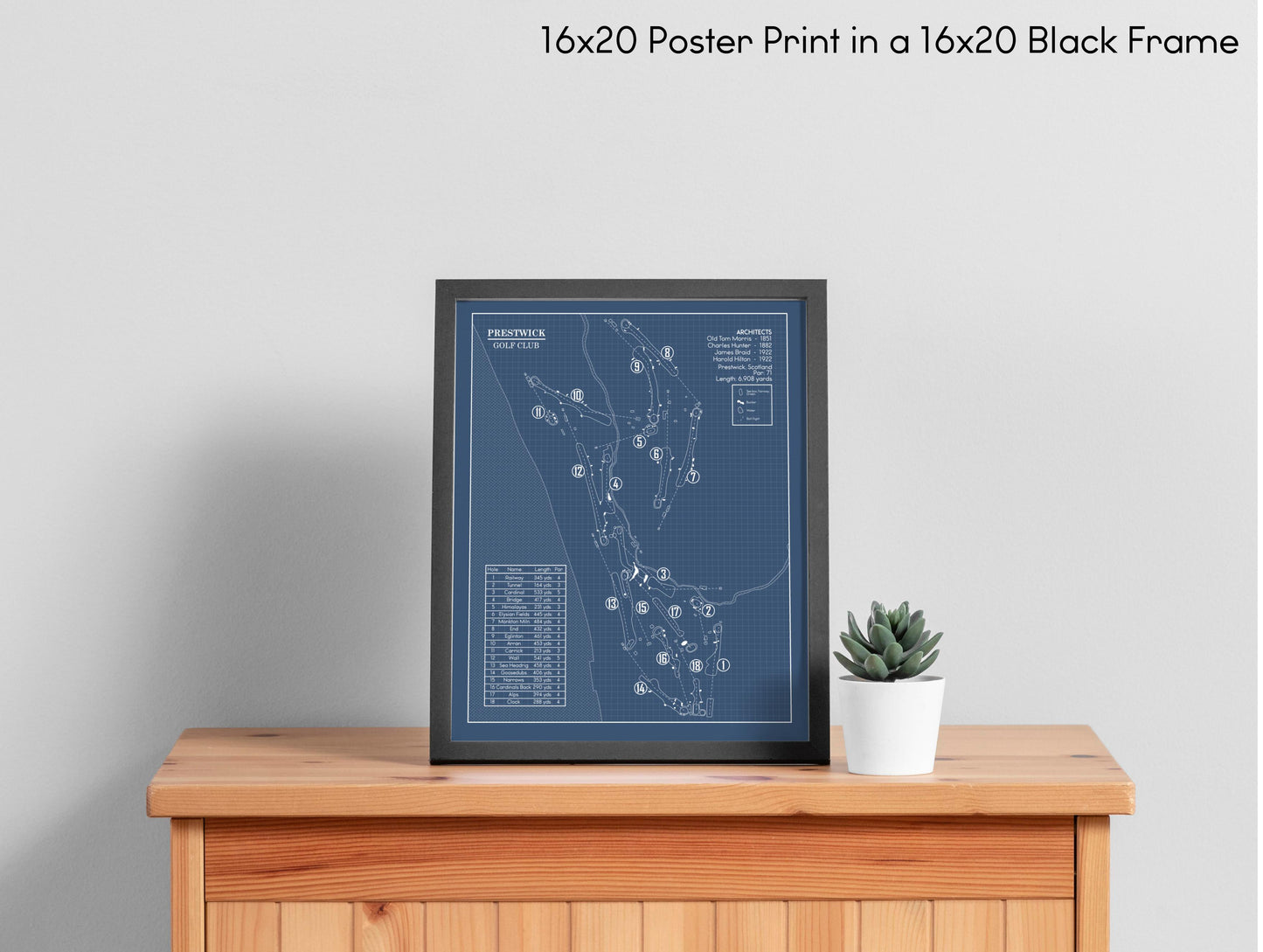 Prestwick Golf Club Blueprint (Print)