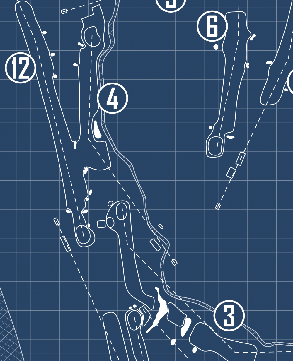 Prestwick Golf Club Blueprint (Print)