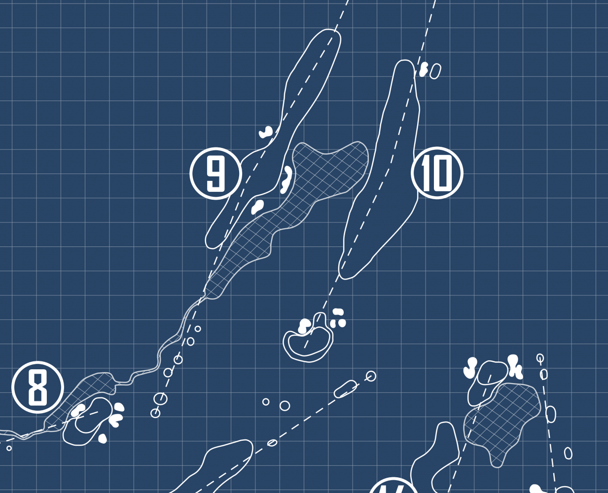The Rim Golf Club Blueprint (Print)
