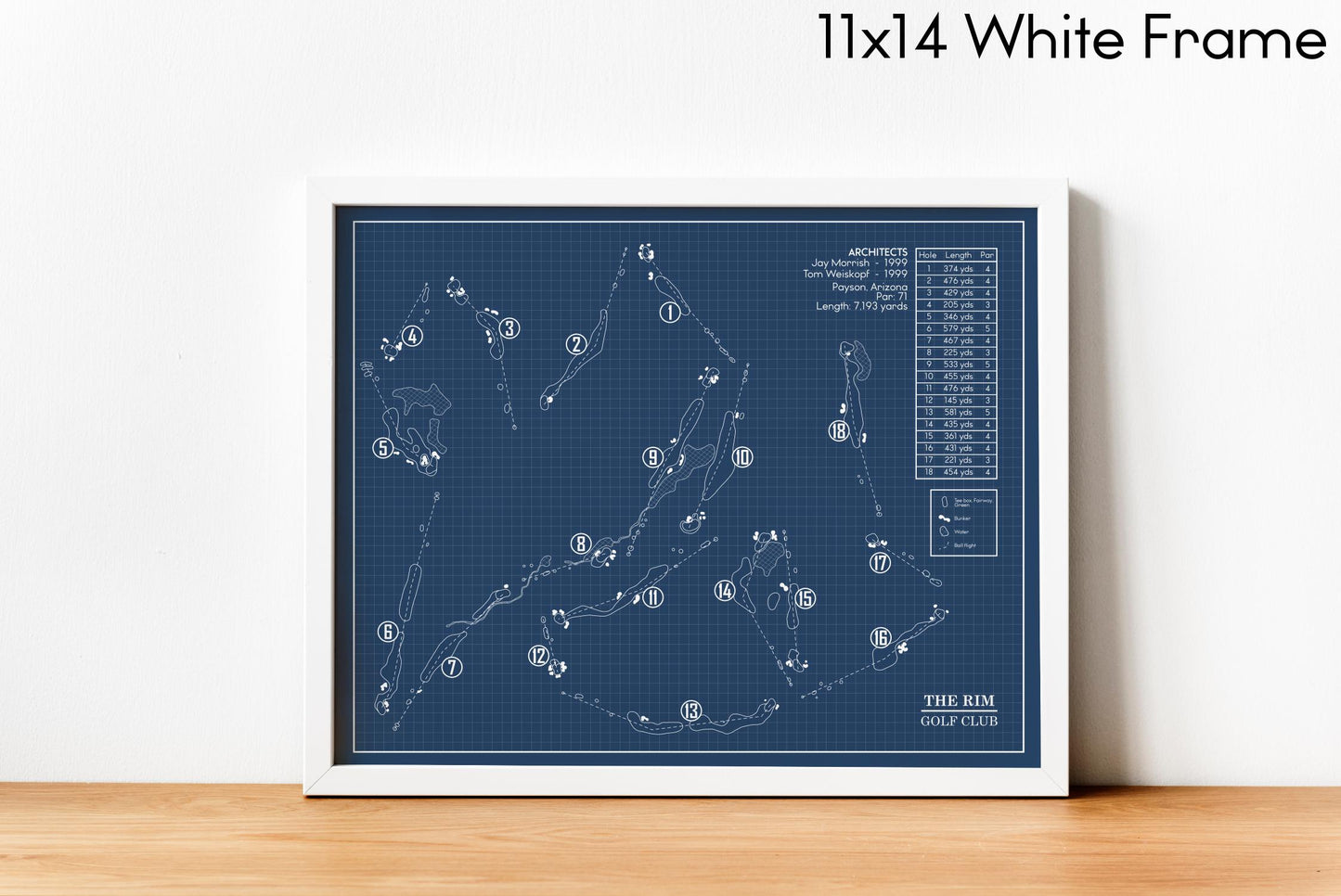 The Rim Golf Club Blueprint (Print)