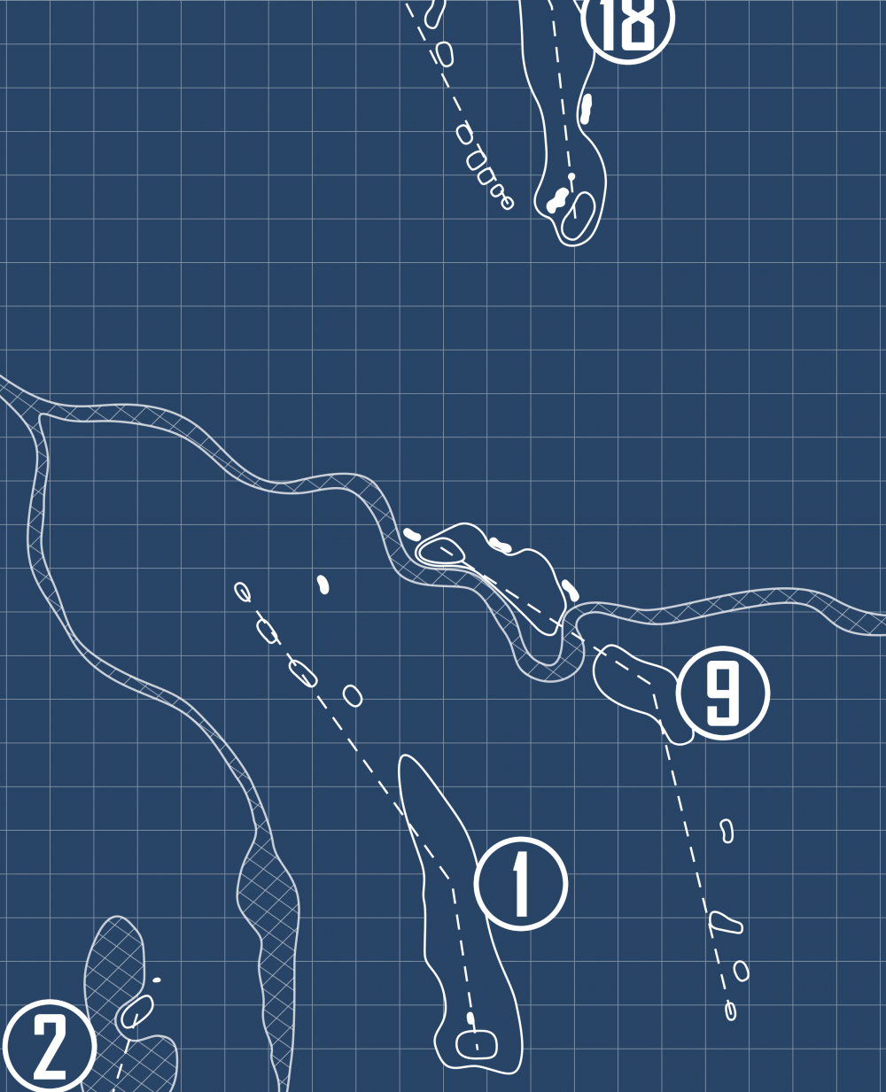 Royal Hawaiian Golf Club Blueprint (Print)