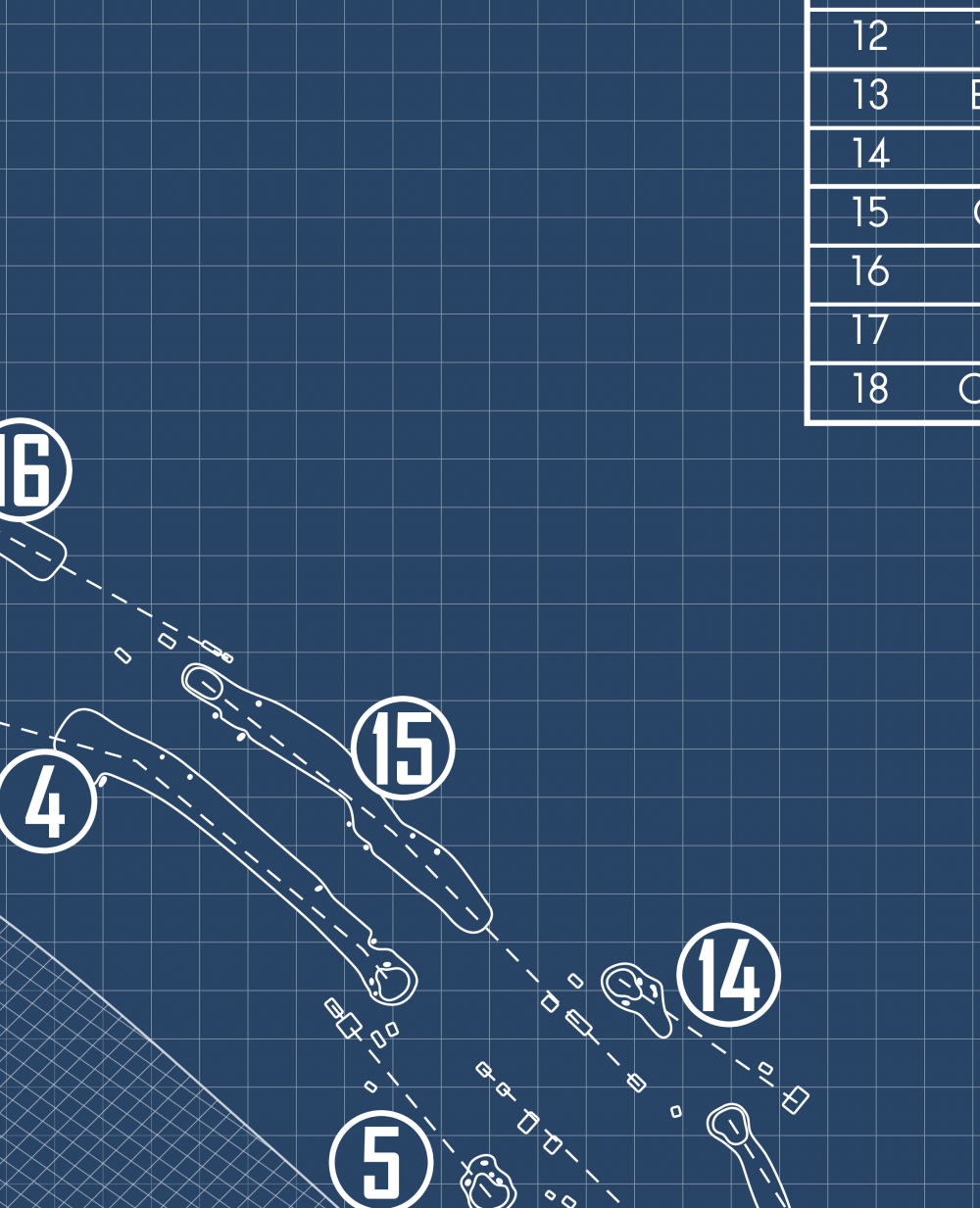 The Old Course at Royal Troon Golf Club Blueprint (Print)