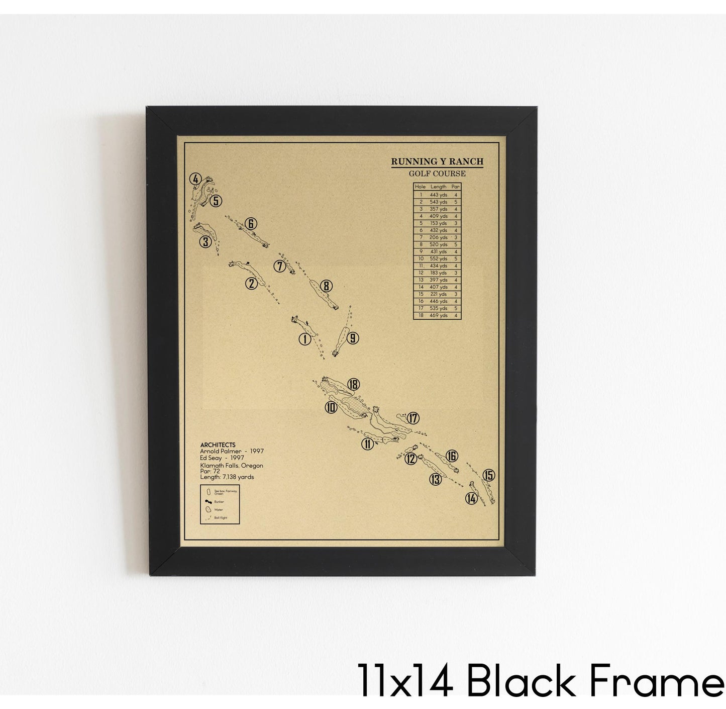 Running Y Ranch Golf Course Outline (Print)
