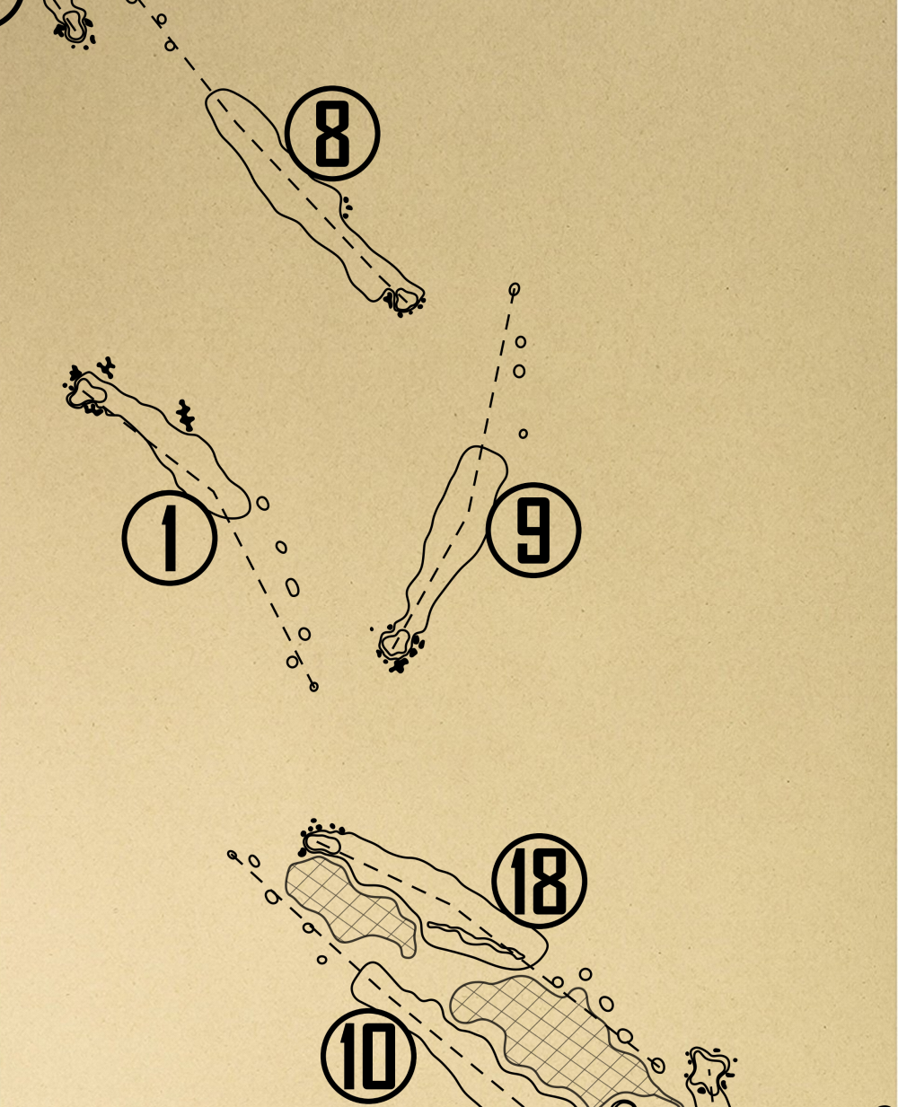 Running Y Ranch Golf Course Outline (Print)