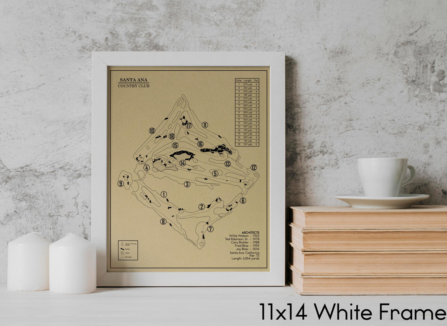 Santa Ana Country Club Outline (Print)