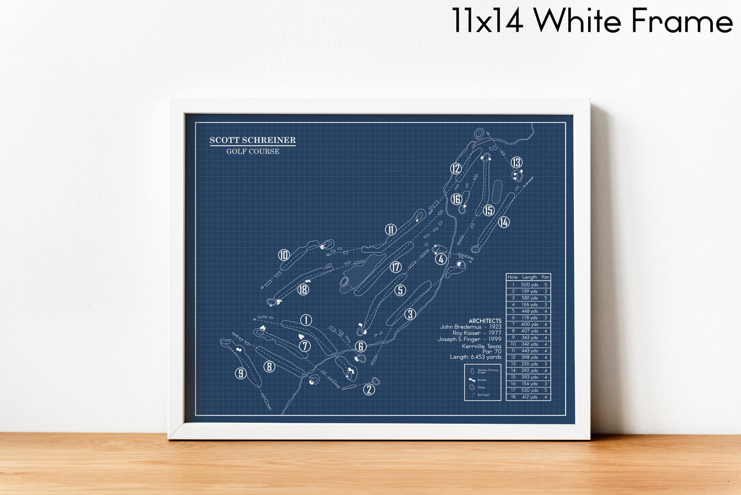 Scott Schreiner Municipal Golf Club Blueprint (Print)