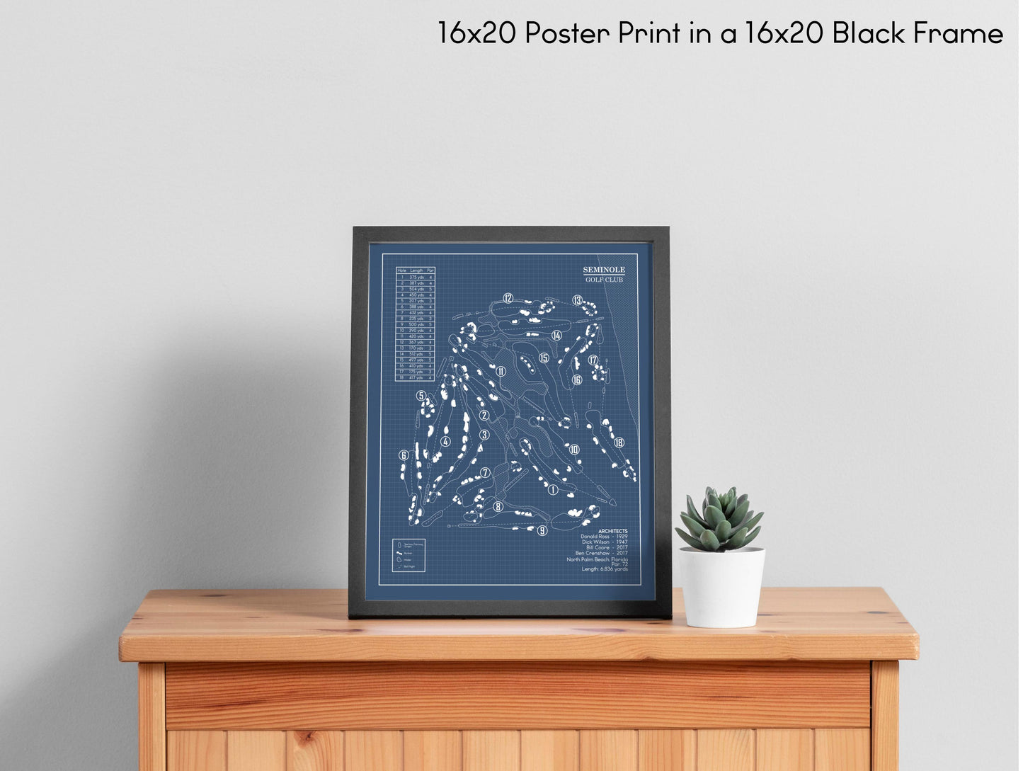 Seminole Golf Club Blueprint (Print)
