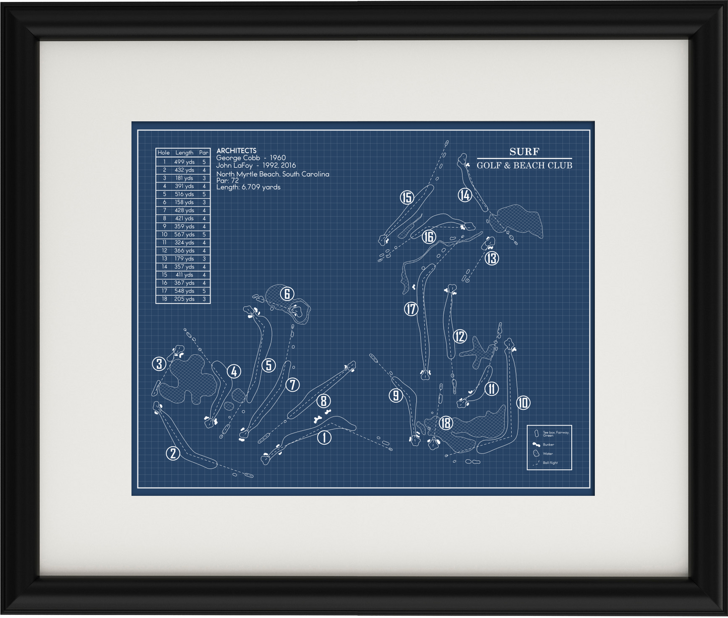 Surf Golf & Beach Club Blueprint (Print)