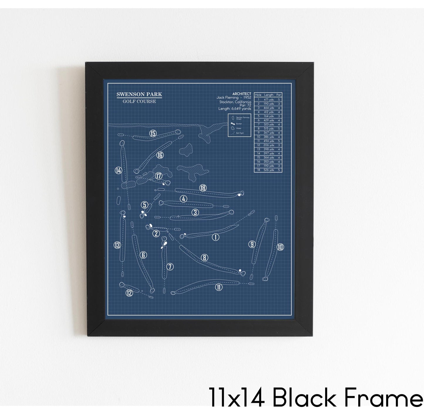 Swenson Park Golf Course Blueprint (Print)