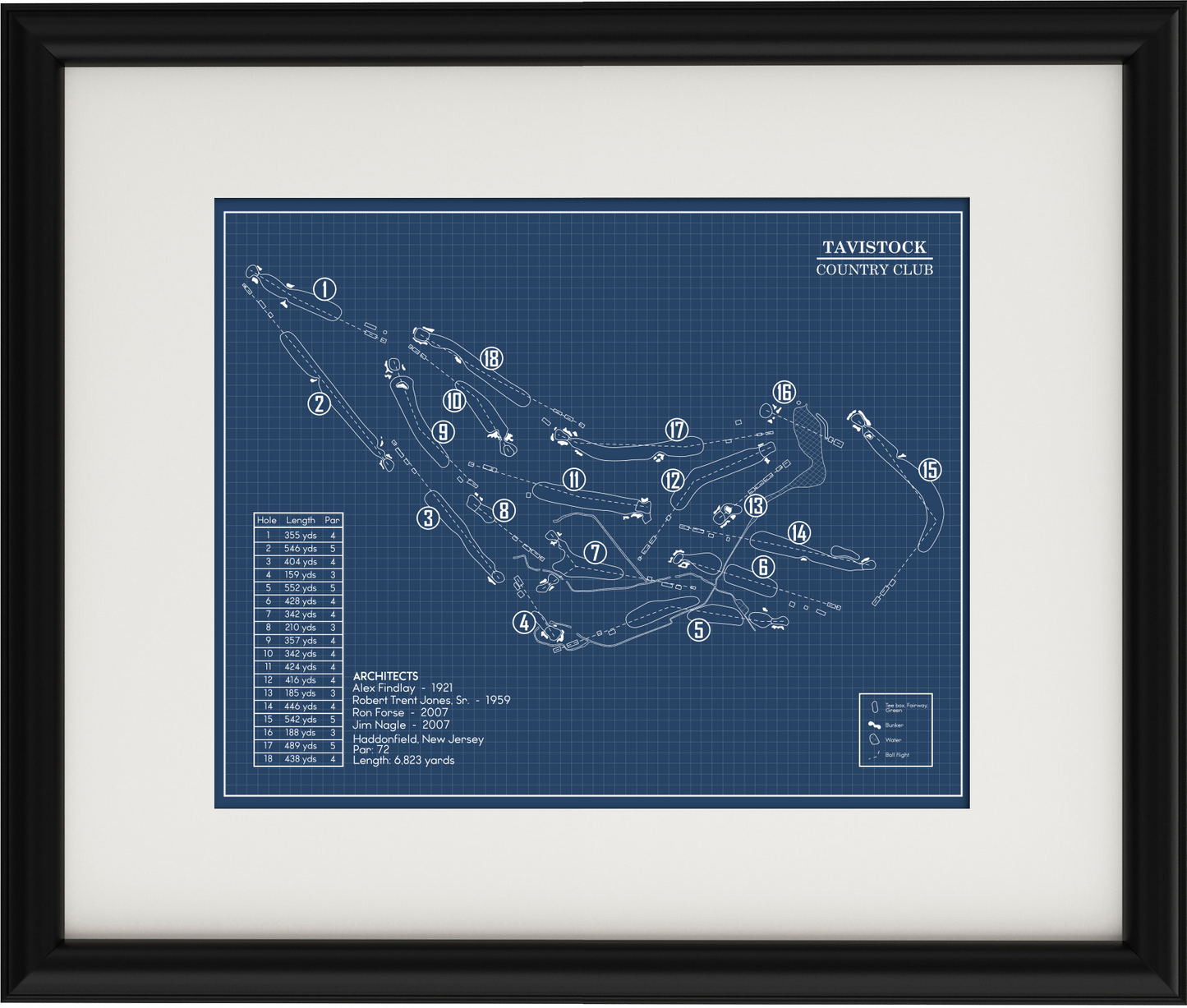 Tavistock Country Club Blueprint (Print)