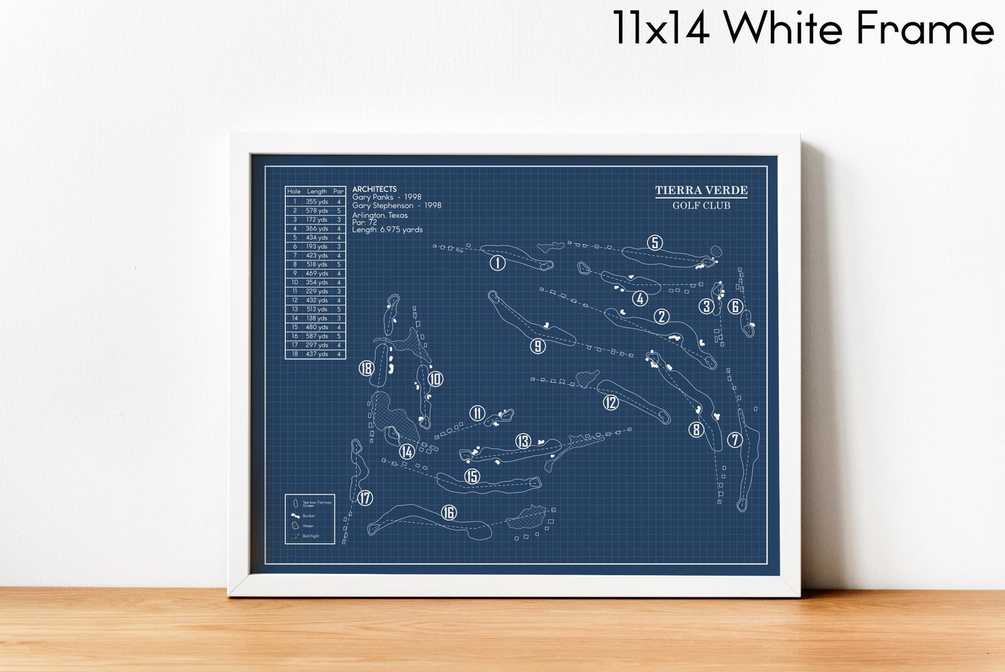 Tierra Verde Golf Club Blueprint (Print)
