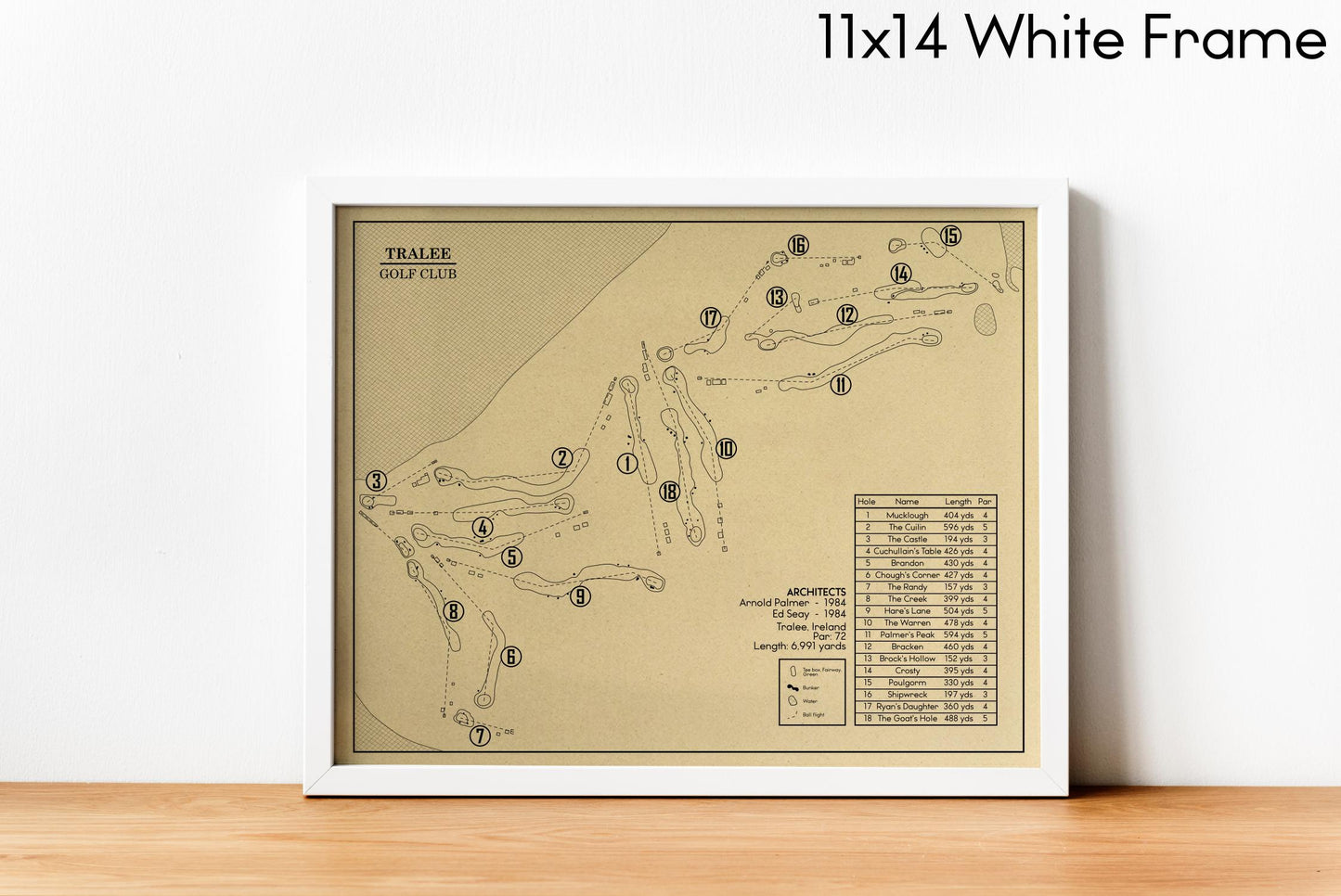 Tralee Golf Club Outline (Print)