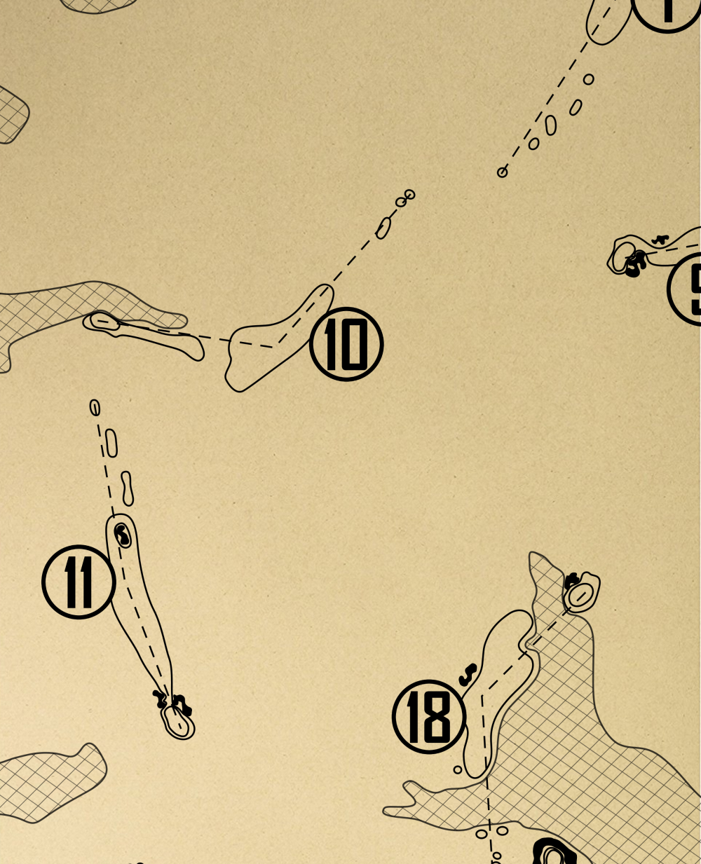 Trump National Golf Club Charlotte Outline (Print)