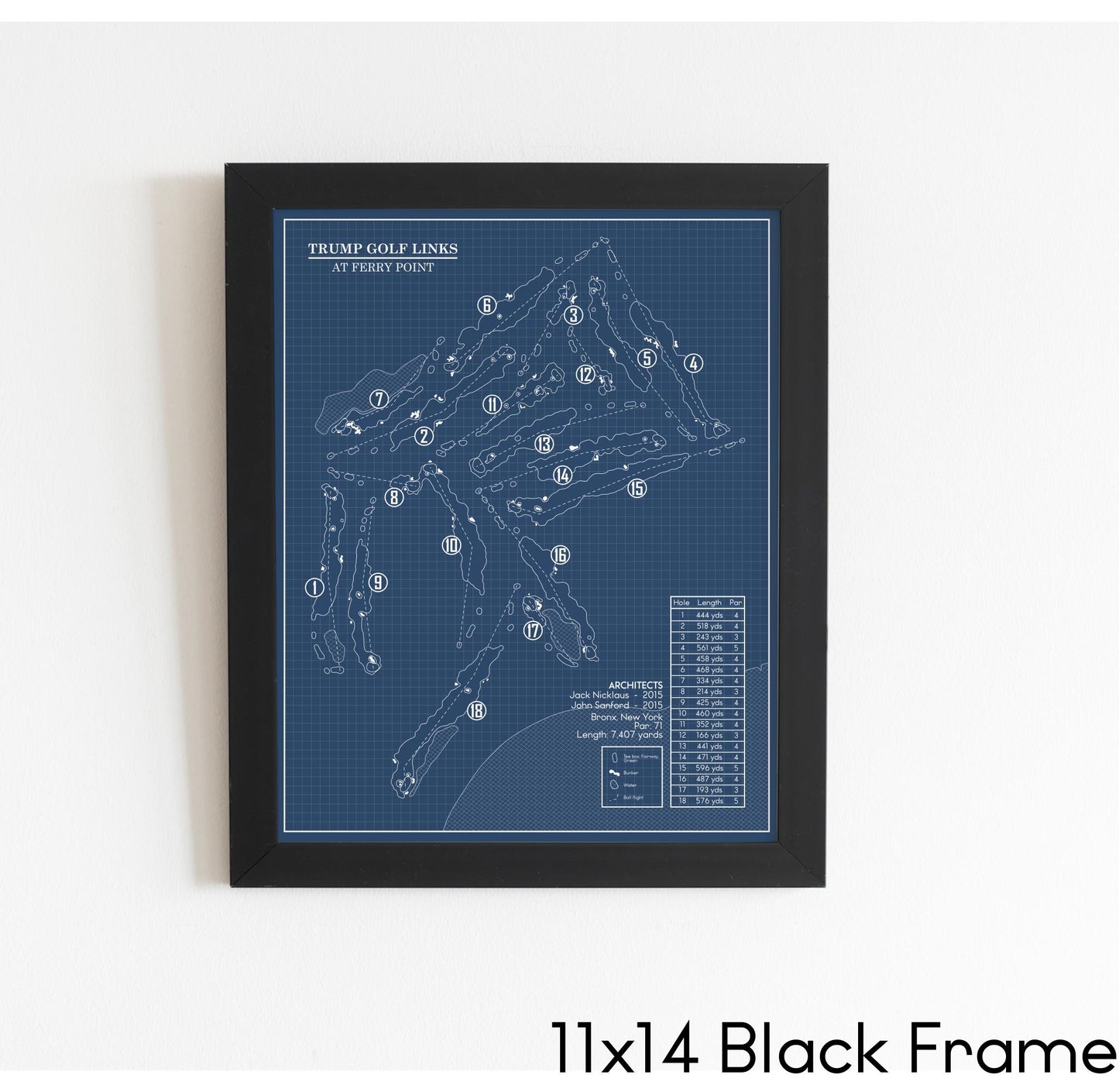 Trump Golf Links at Ferry Point Blueprint (Print)