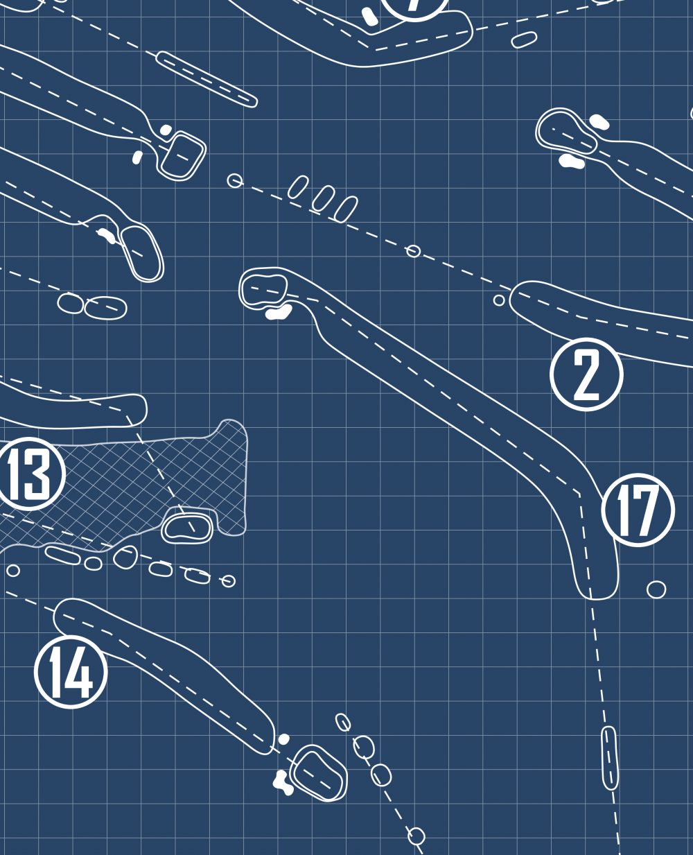 University of Georgia Golf Course Blueprint (Print)