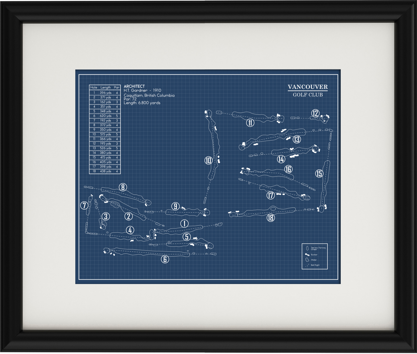 Vancouver Golf Club Blueprint (Print)