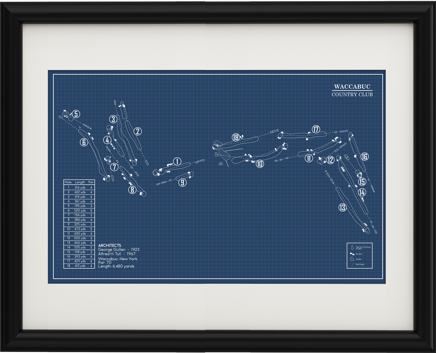 Waccabuc Country Club Blueprint (Print)