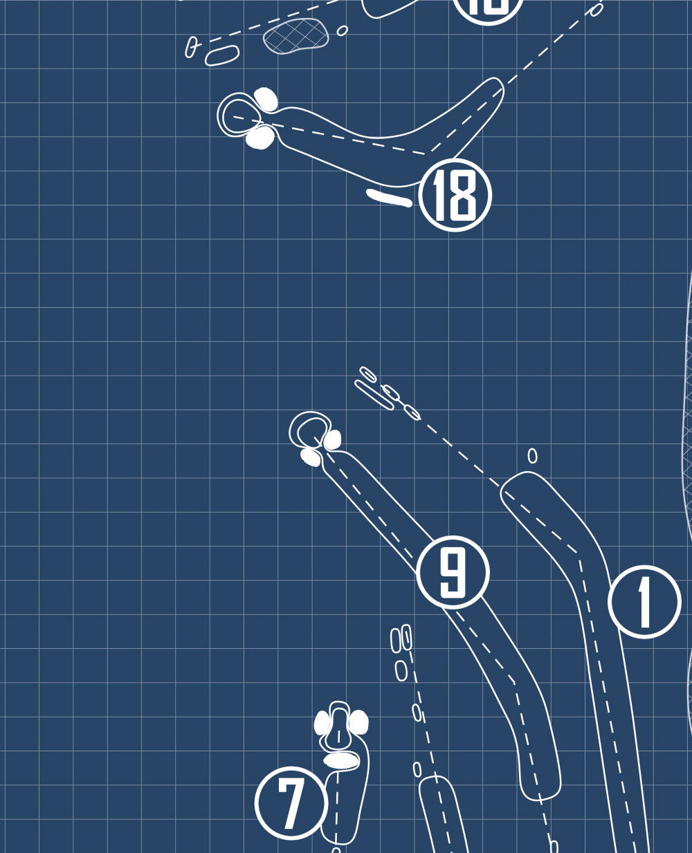 Wailua Municipal Golf Course Blueprint (Print)