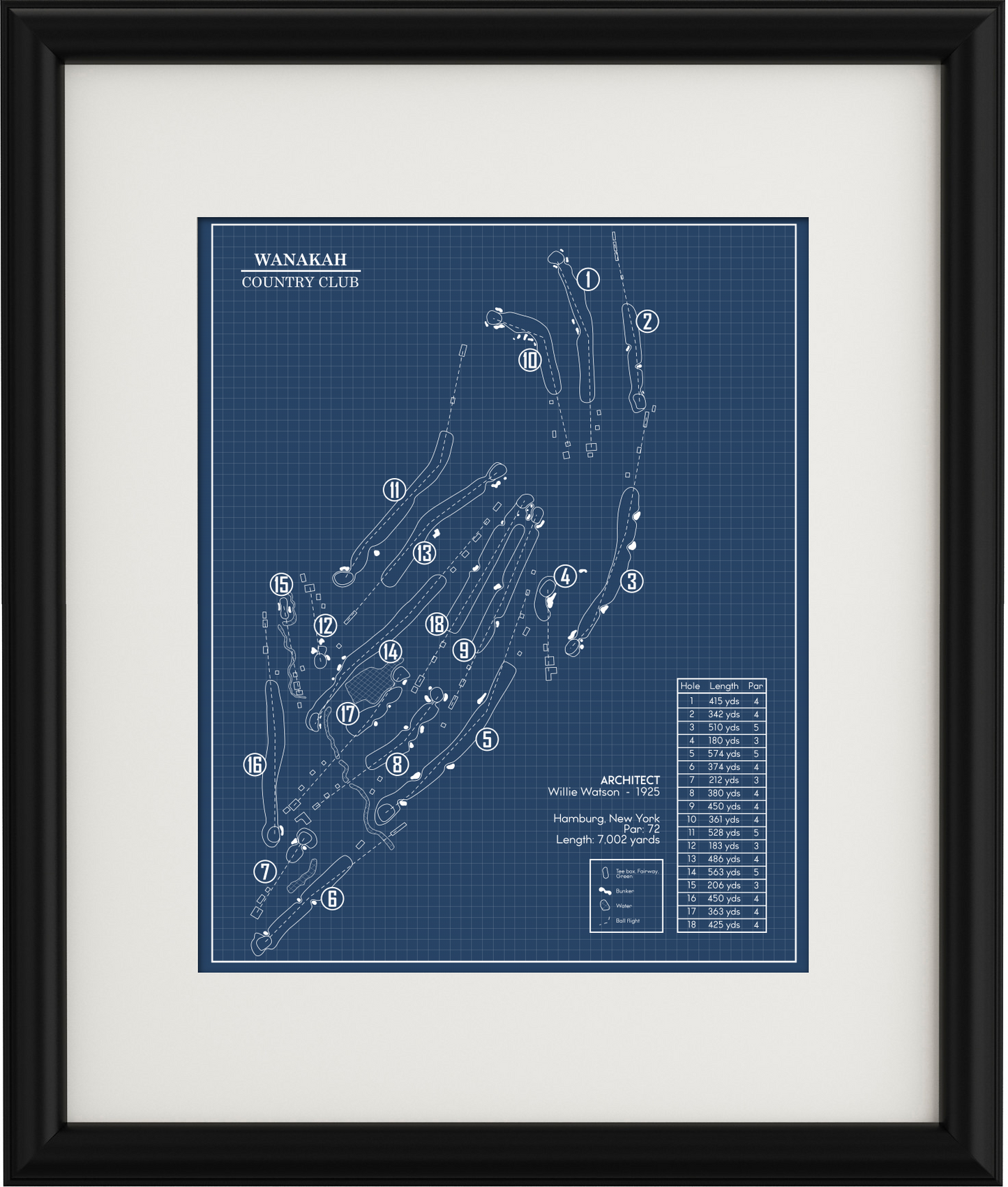 Wanakah Country Club Blueprint (Print)