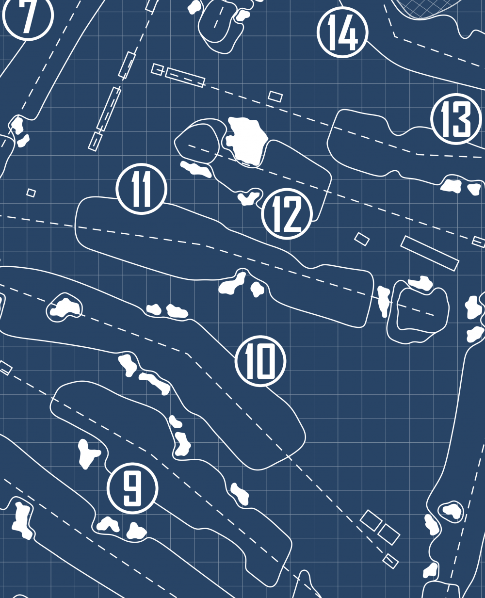 Wannamoisett Country Club Blueprint (Print)