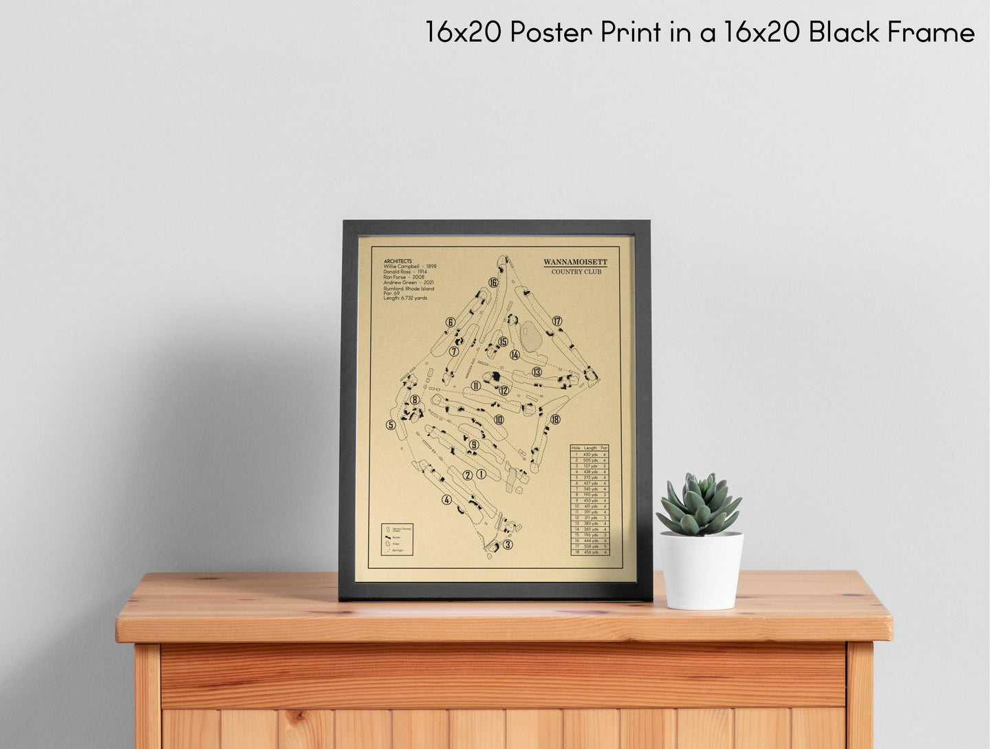 Wannamoisett Country Club Outline (Print)