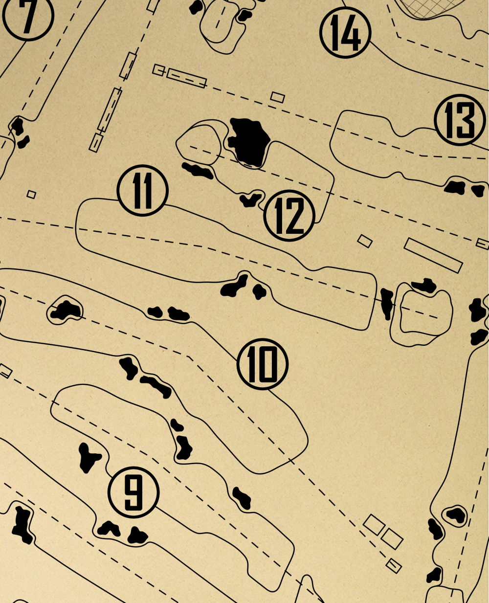 Wannamoisett Country Club Outline (Print)