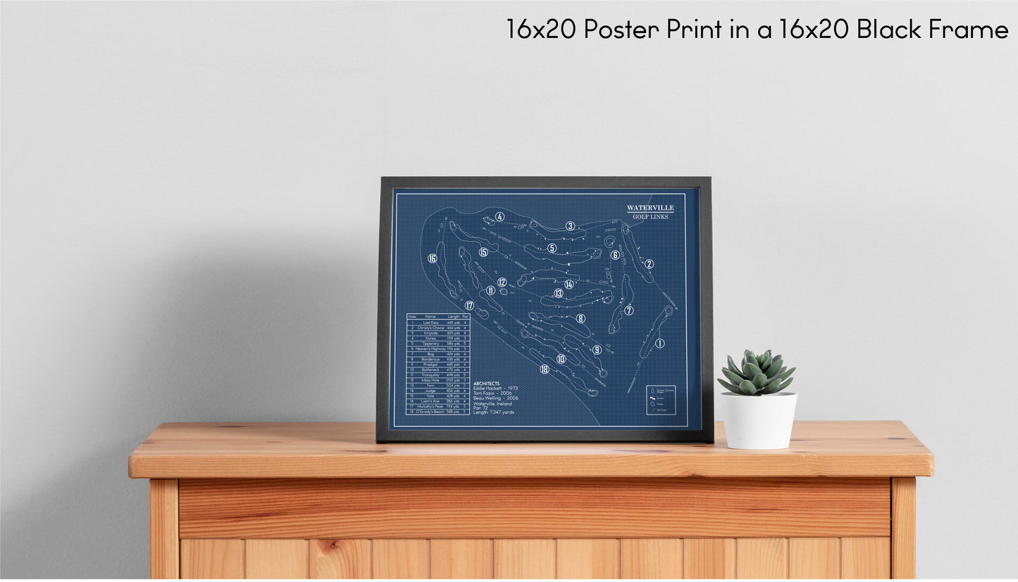 Waterville Golf Links Blueprint (Print)