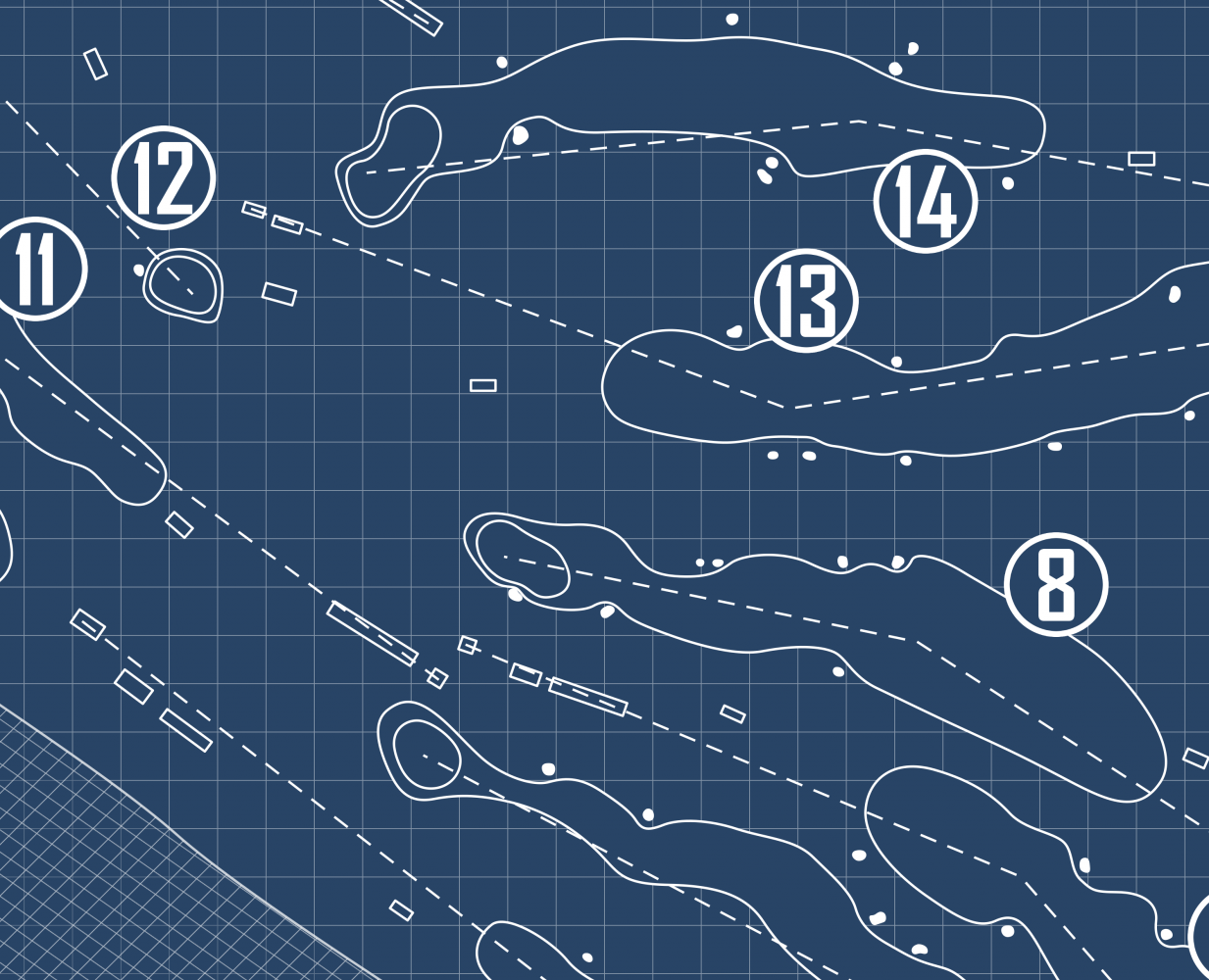 Waterville Golf Links Blueprint (Print)