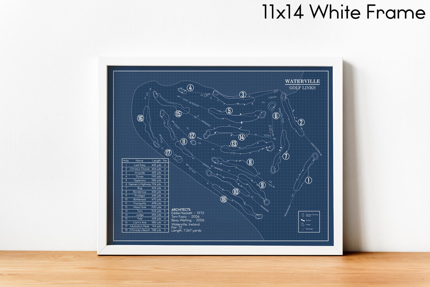 Waterville Golf Links Blueprint (Print)