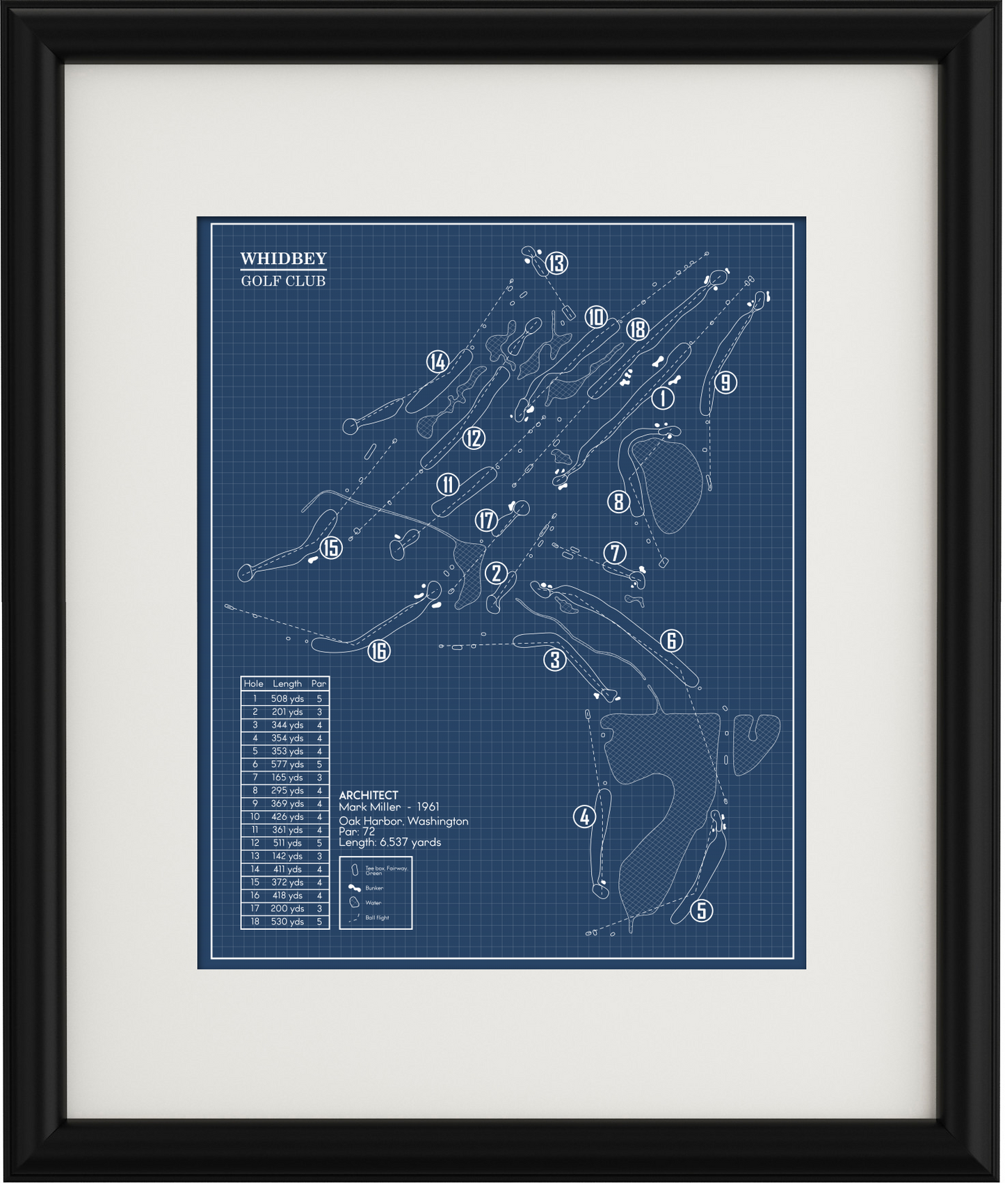 Whidbey Golf Club Blueprint (Print)