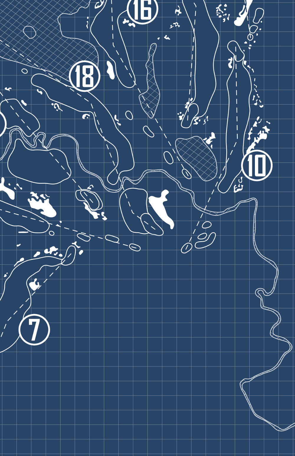 Whistling Straits - Irish Course 11x17 Blueprint (Print)